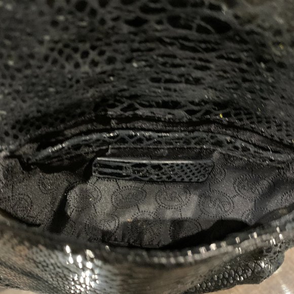 Micheal Kors Snakeskin Black and Gold Crossbody - Picture 2 of 3